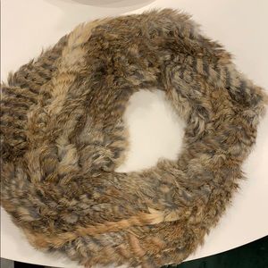 Rudsak rabbit fur infinity scarf